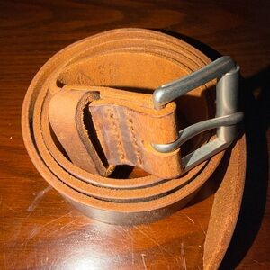 Men's Size 42 Red Wing Brown Leather Belt with Metal Buckle
